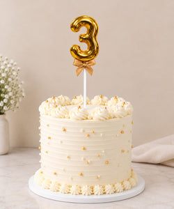 Premium 3 Number Topper With Bow Size 21cm
