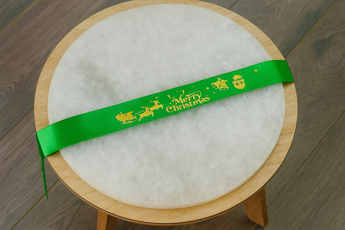 Merry Christmas Ribbon Green 5 mtr