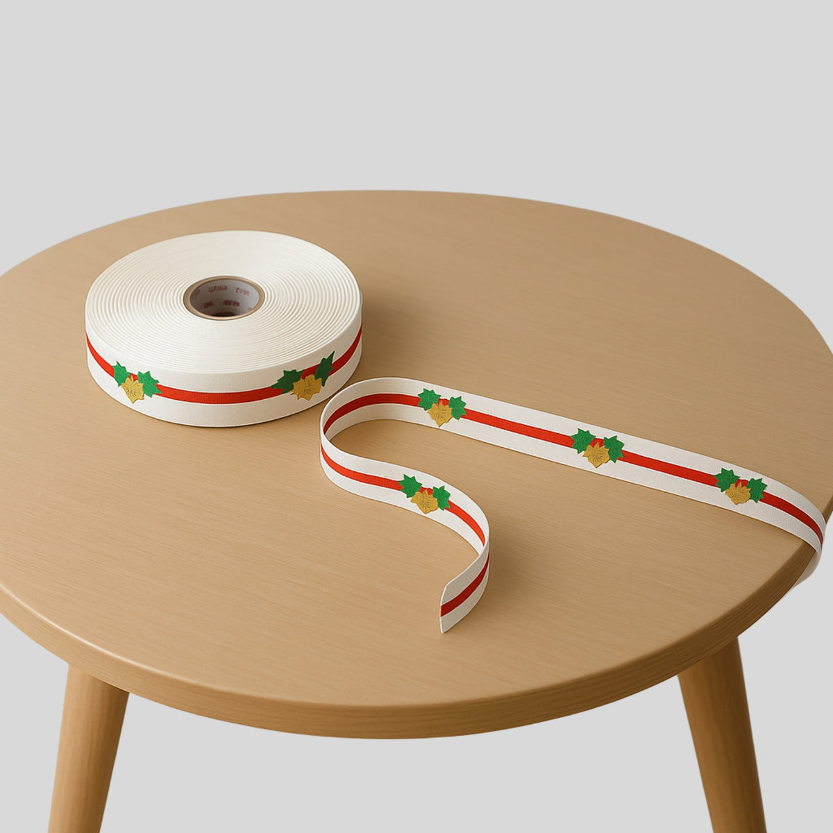 Christmas Bell Ribbon White 5 mtr