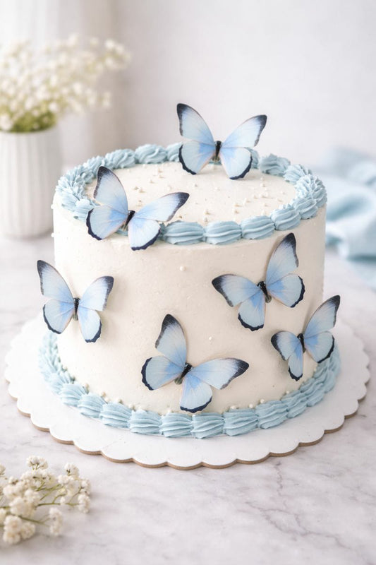 Butterfly  Pack Of 10 Pastel Blue