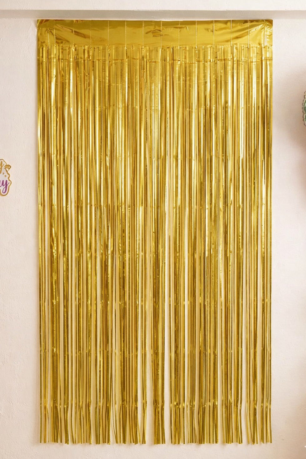 Golden Birthday foil curtain  (pack of 1)