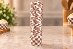 brown And White Cupcake Liner 2.5 Inch Pack Of 50