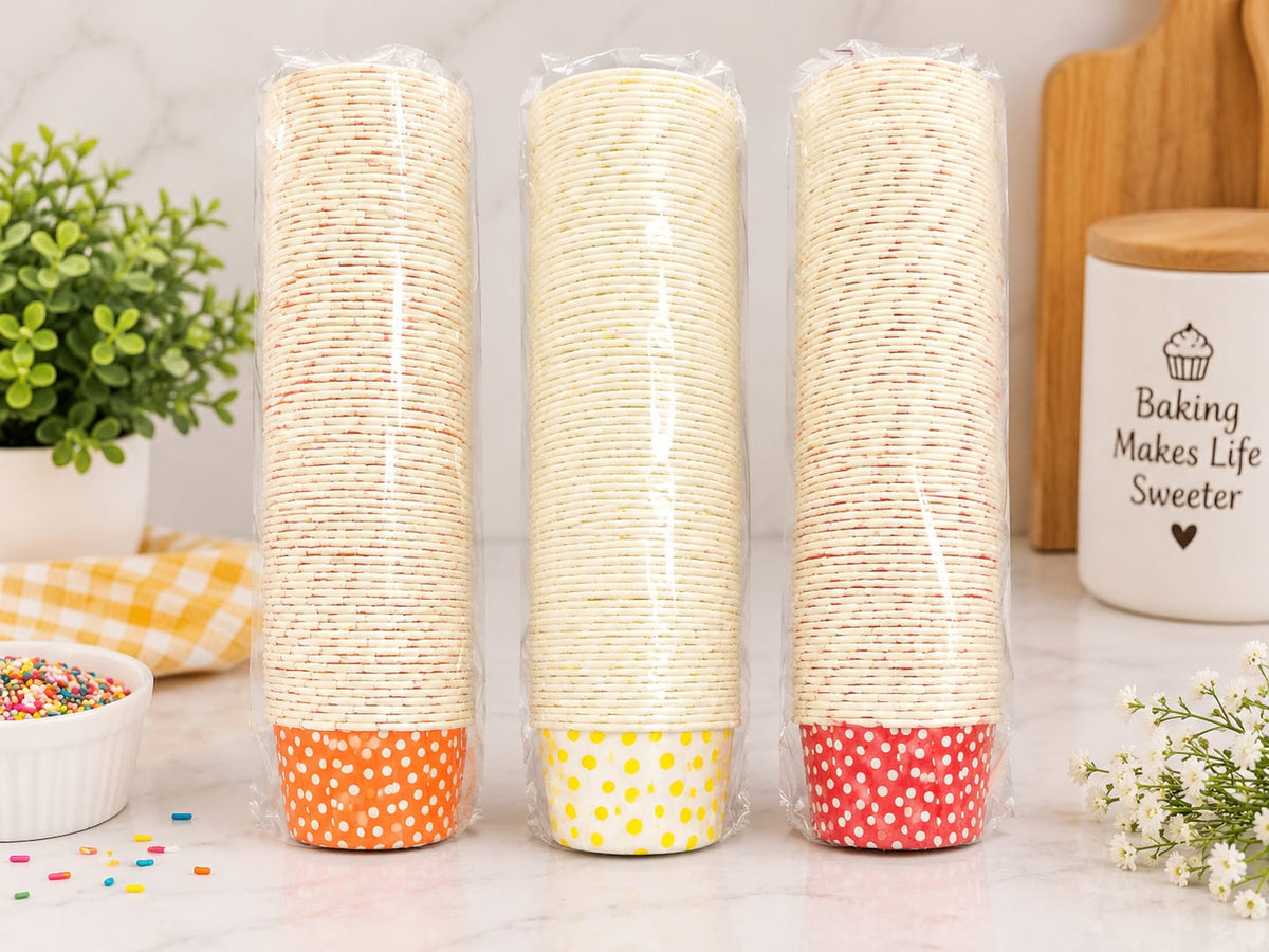 Round Shape Cupcake Liner pack of 100(Random Colour)