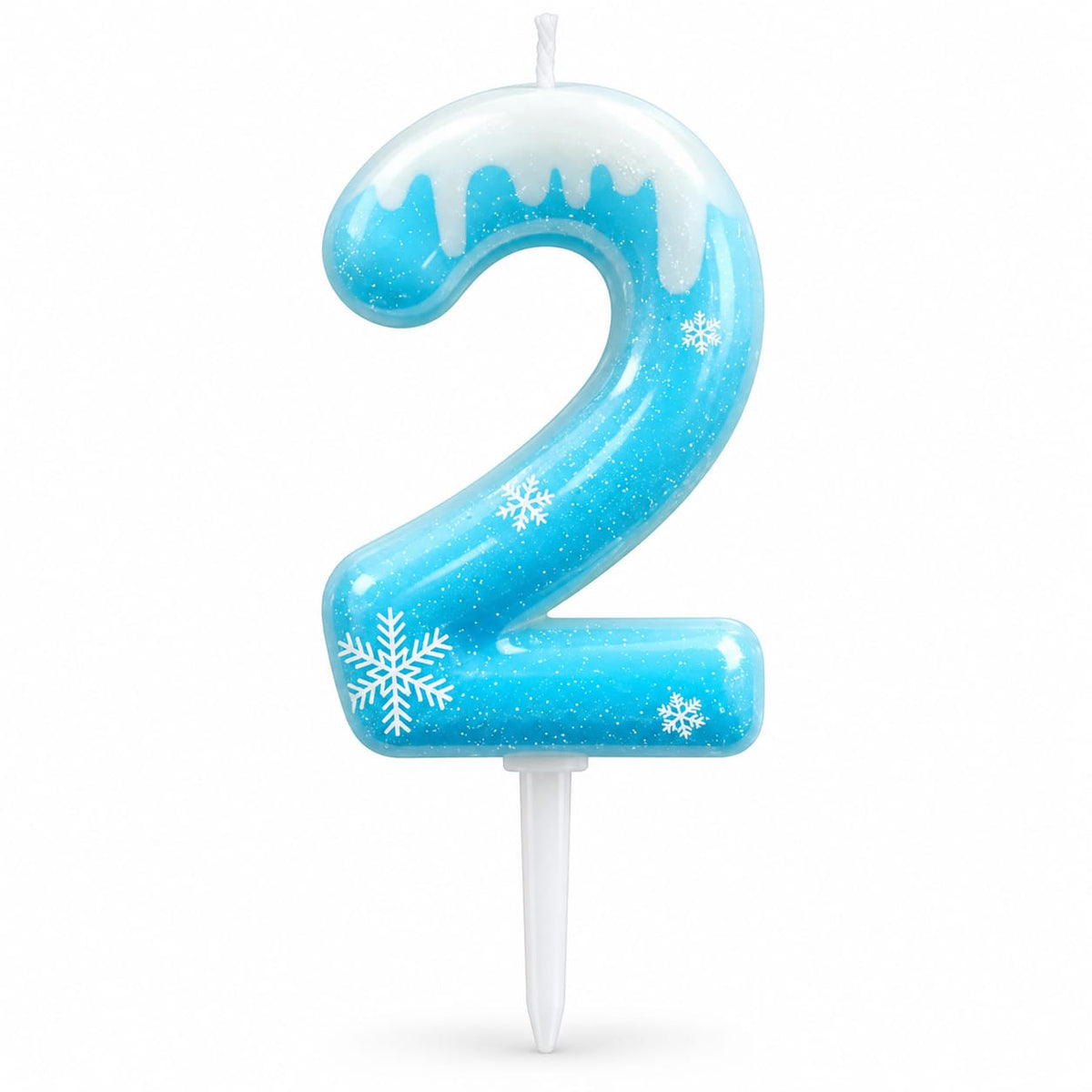 2 Number Blue Frozen Theme Candle for Cake Decoration