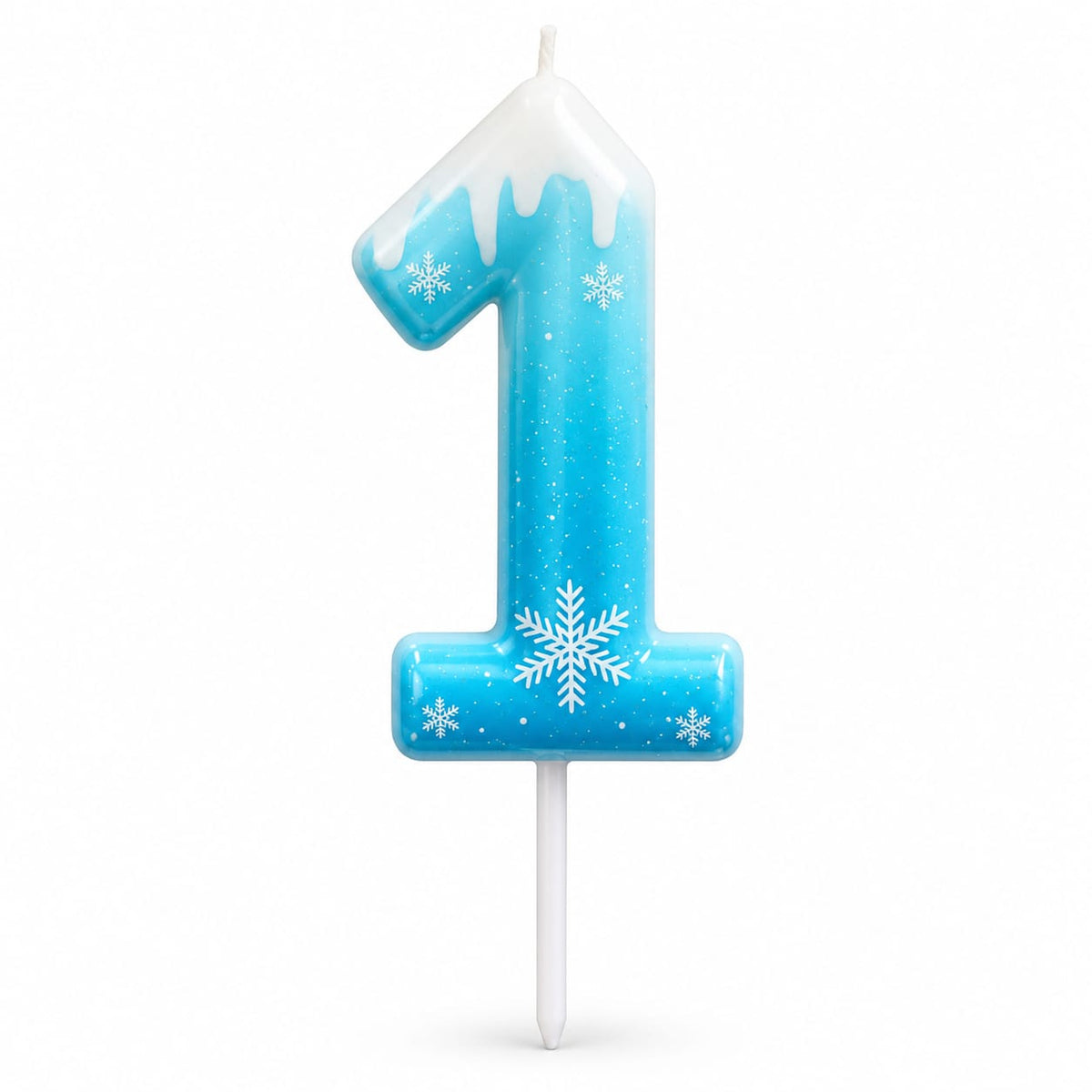 1 Number Blue Frozen Theme Candle for Cake Decoration