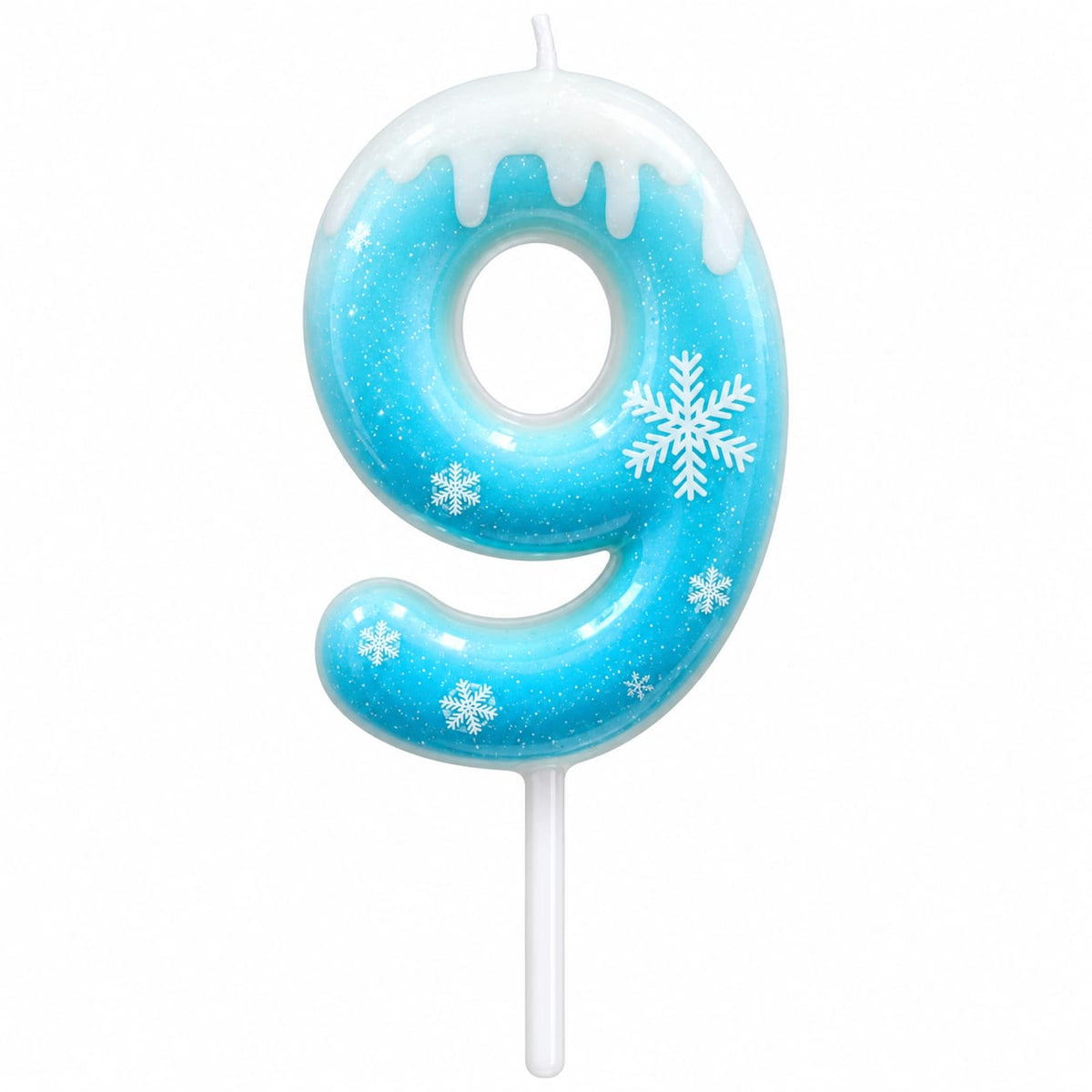 9 Number Blue Frozen Theme Candle for Cake Decoration