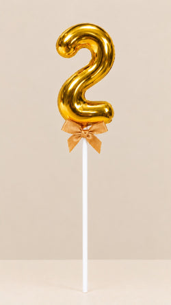Premium 2 Number Topper With Bow Size 21cm