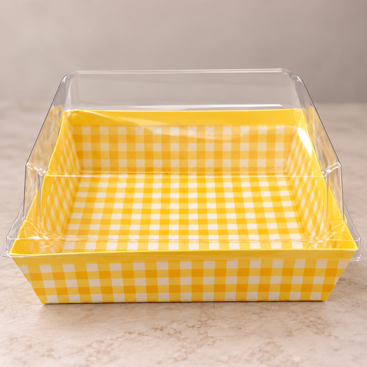 Yellow Loaf mould with lid bake Size-4.9x4.5x1.5 inch pack of 10