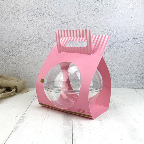 Plastic Cake Ball Box with paper handle