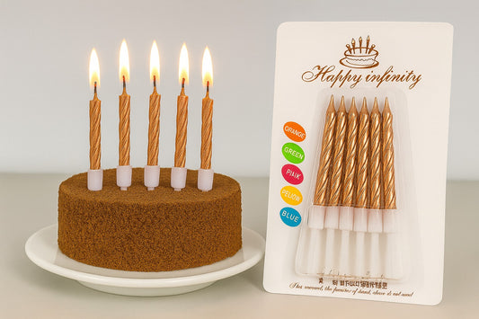 Small Spiral Birthday Candle Pack Of 10