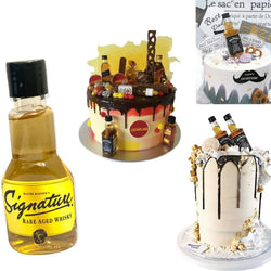 Signature Rare Aged Whisky Miniature Bottle of cake decoration