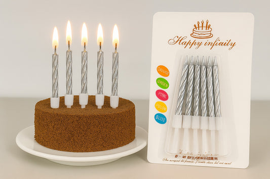 Small Spiral Birthday Candle Pack of 10