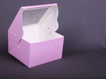 Window Cake Box Size 8x8x5 Inch (Pack Of 10)