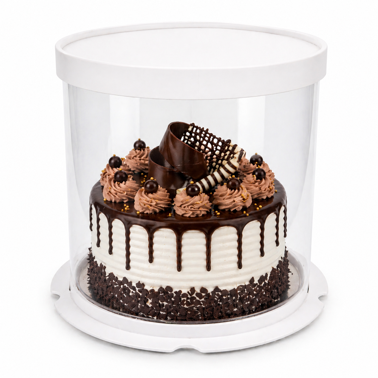 Pull me up White Round Cake Box 10x10x10