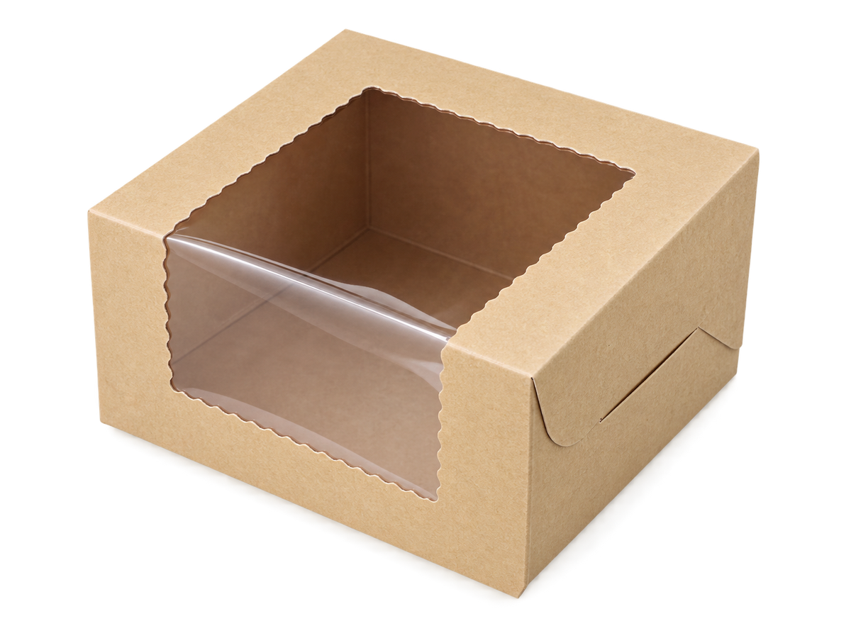 Kraft 1 Pc Brownie Box Size -  3×3×1.75 inch (paack of 10)