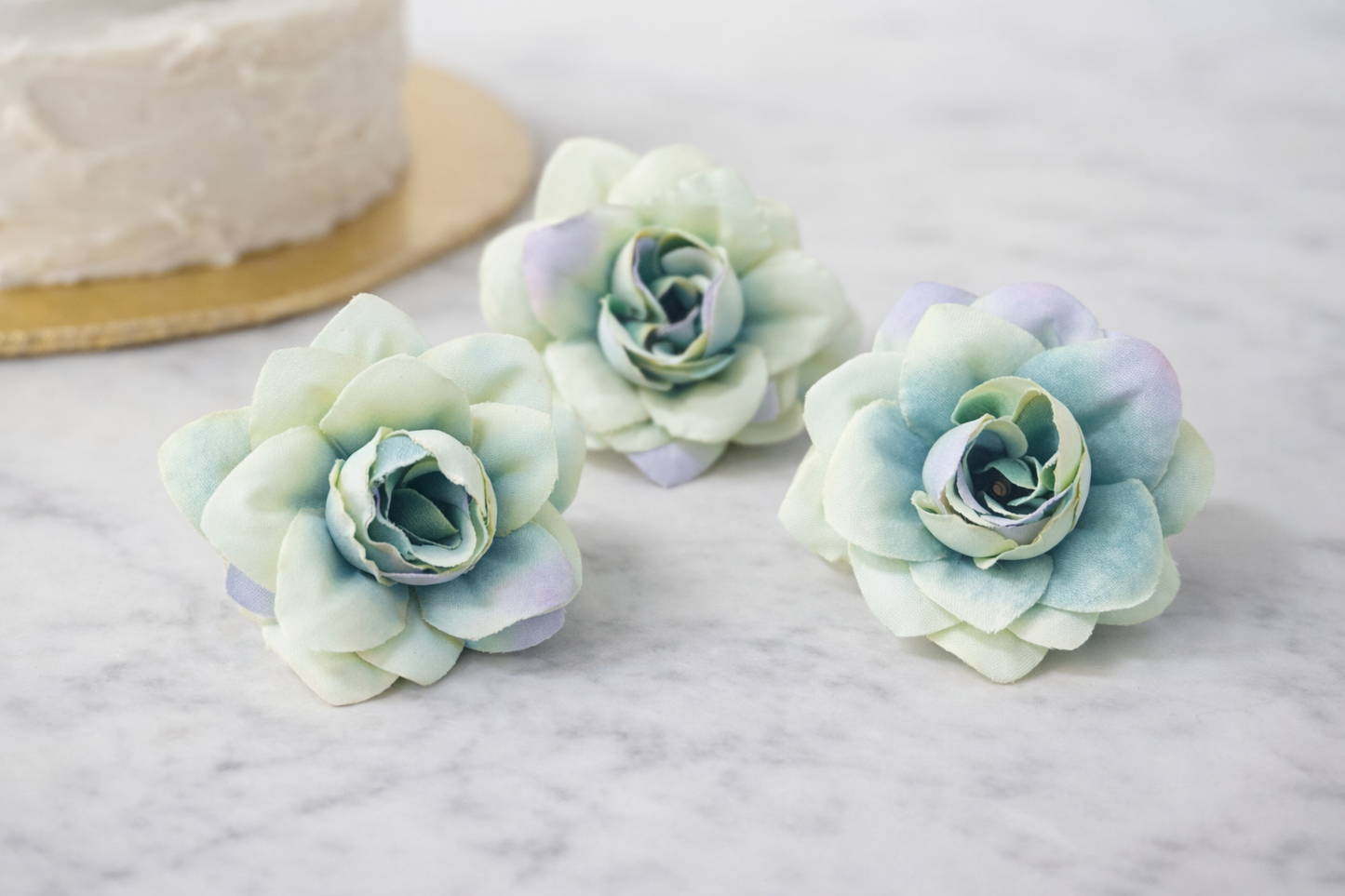 Green & Cream Artificial Rose flower