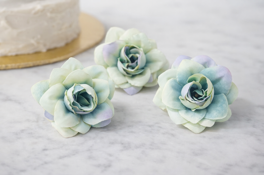 Green & Cream Artificial Rose flower