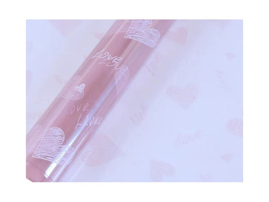 Flower Wrapping Baby Pink Transparent Paper Pack Of 5 Size - 22x21.5 inch