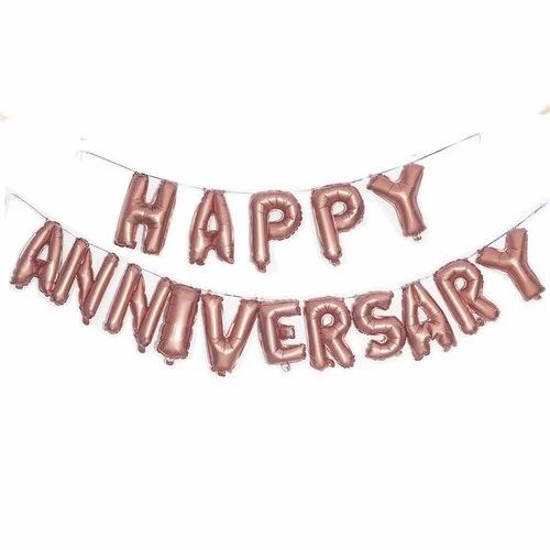Happy Anniversary foil balloon set of 16 decoration set