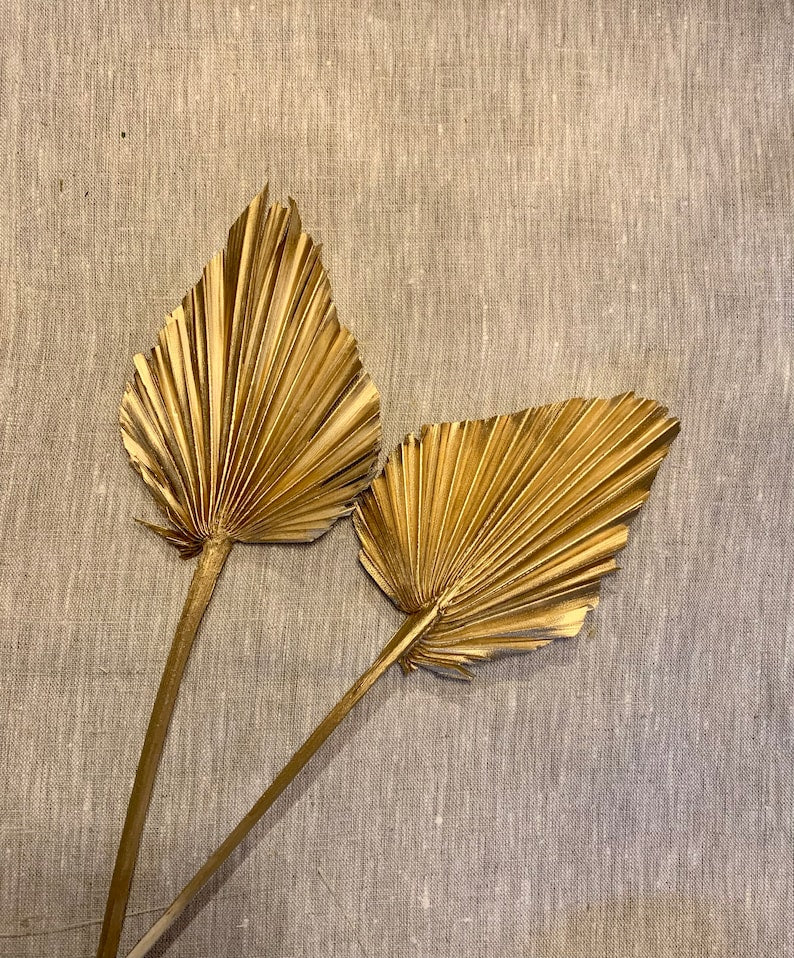 Gold palm leaf