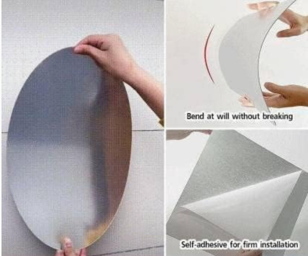 Oval Shape Adhesive Mirror Sticker for wall