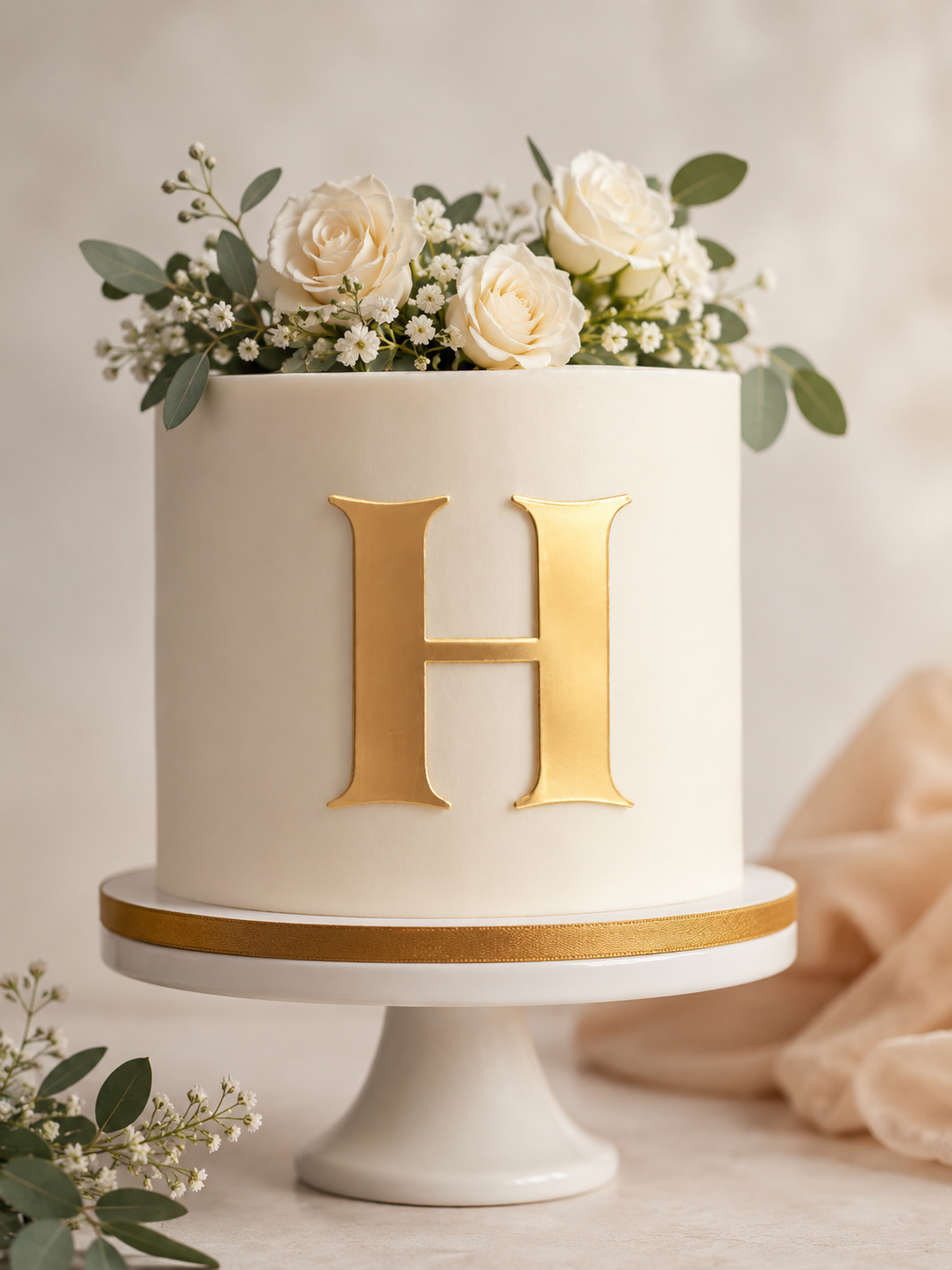 H Alphabet 2 inch Acrylic Topper