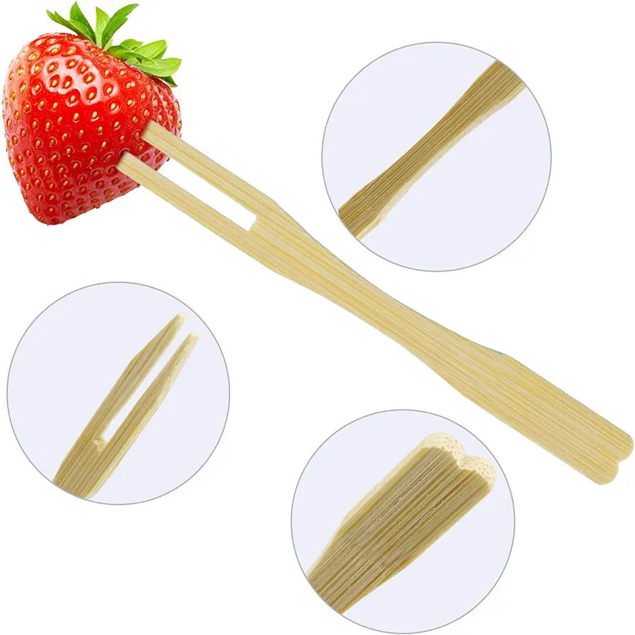 Wooden Fruit Fork Approx 70 pcs