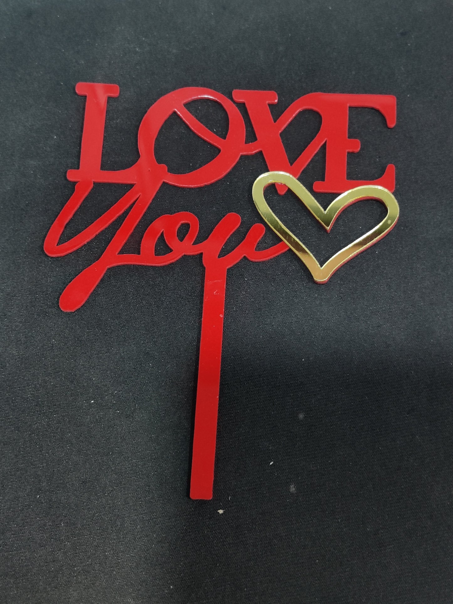 Dual Tone Love Acrylic Topper 5 inch