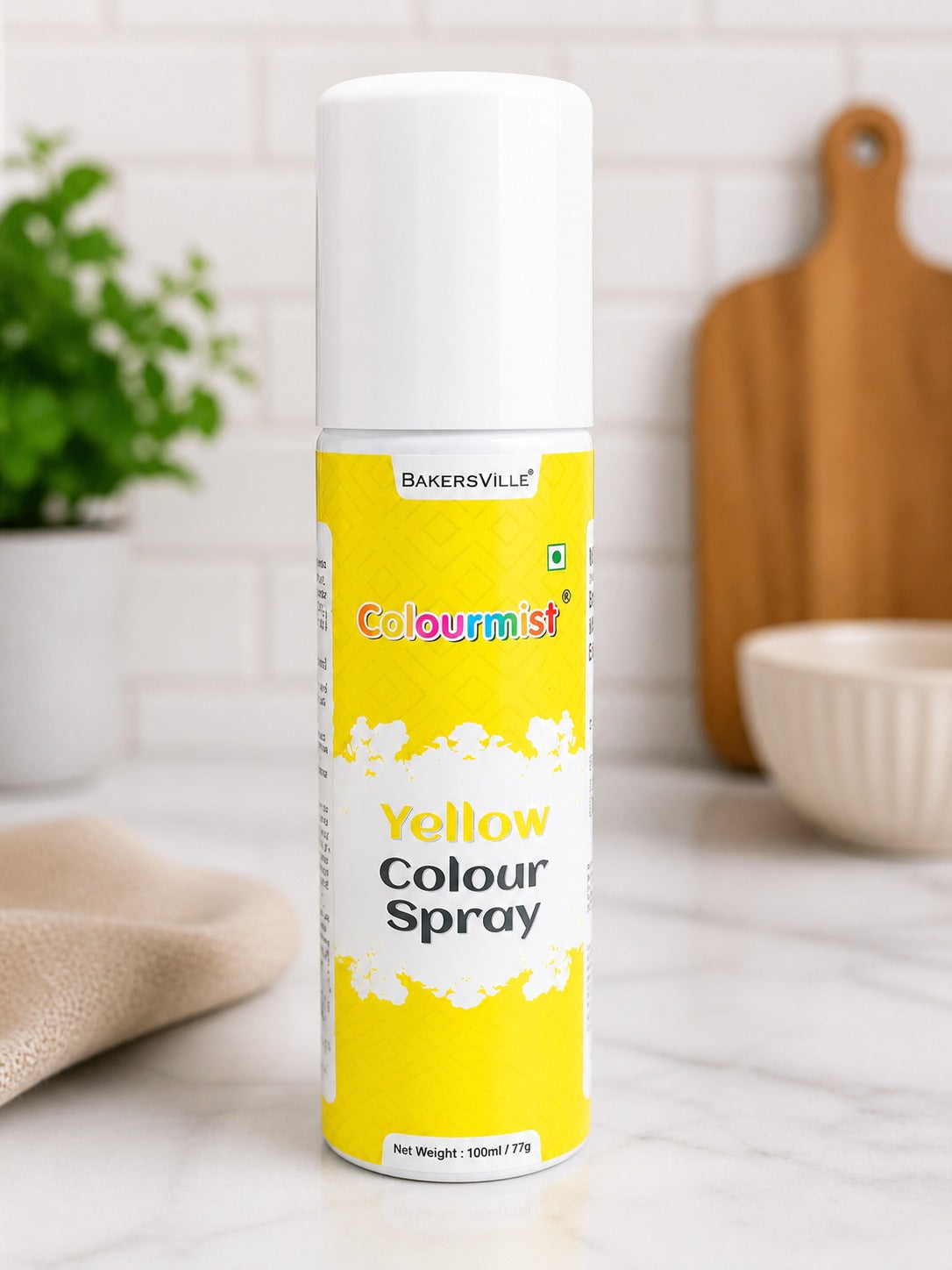 Bakersville Colourmist yellow colour spray 500g