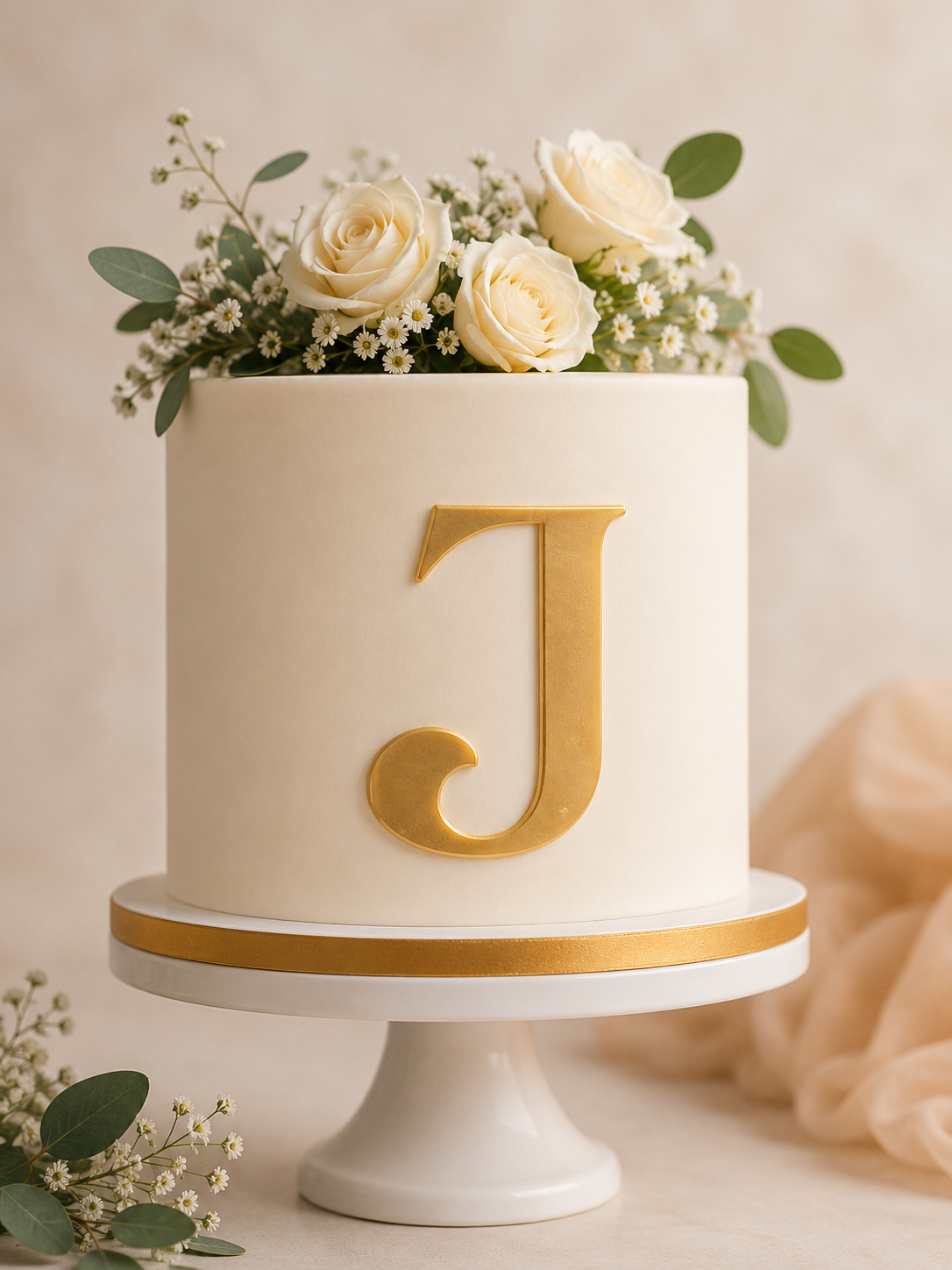 J Alphabet 2 inch Acrylic Topper