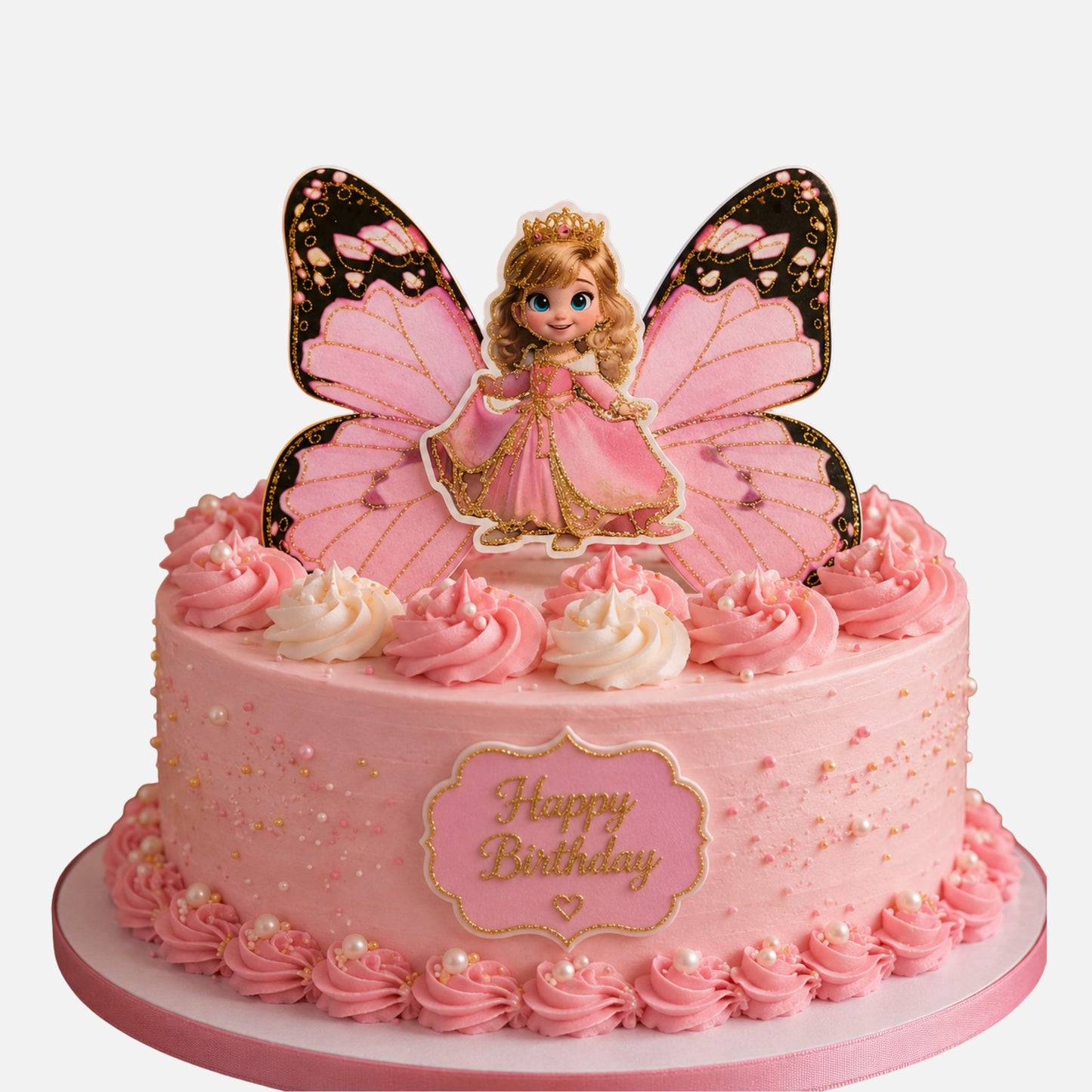 Princess Butterfly Theme Topper (2 wings 1 princess)