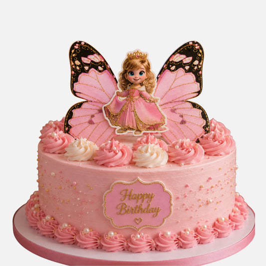 Princess Butterfly Theme Topper (2 wings 1 princess)