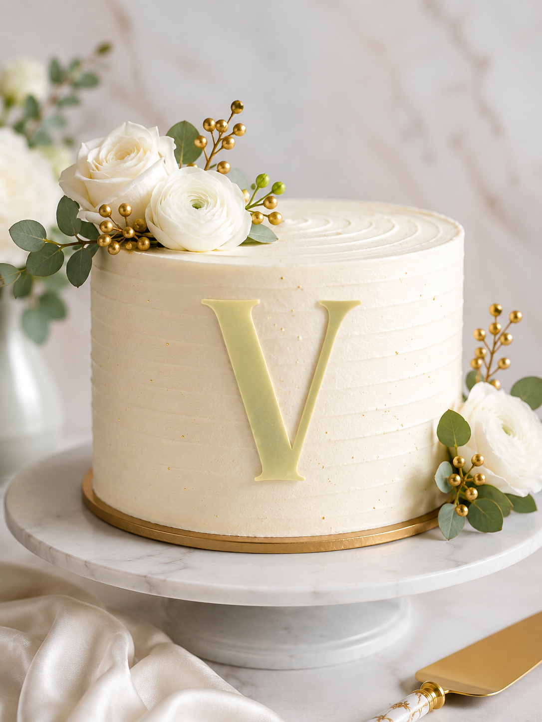 V Alphabet 2 inch Acrylic Topper