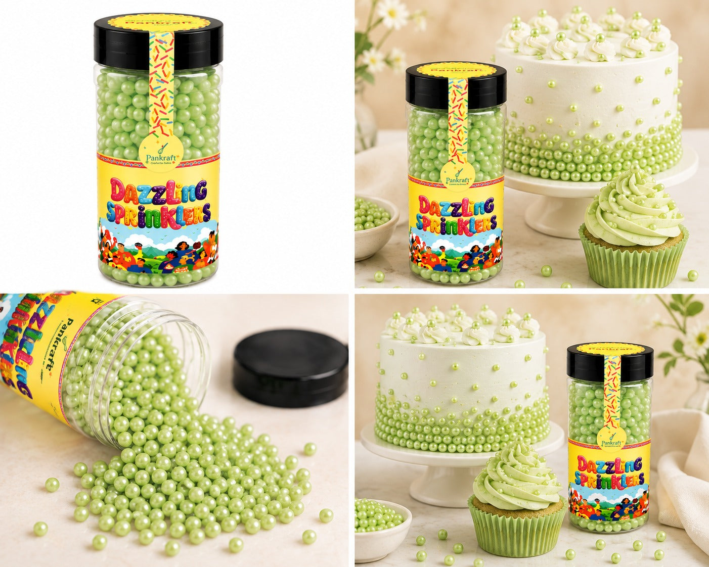 Pankraft Green Mix Pearl Dazzling Sprinkler (750gm)
