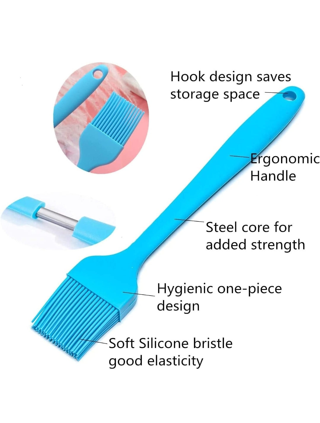 Flair silicon Brush 26 cm ( Random Colour)