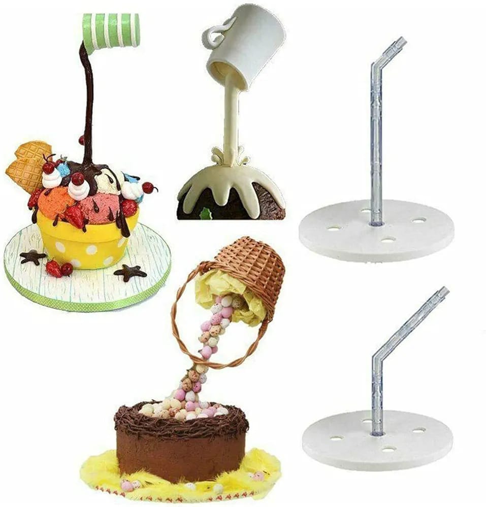 Gravity defying cake stand