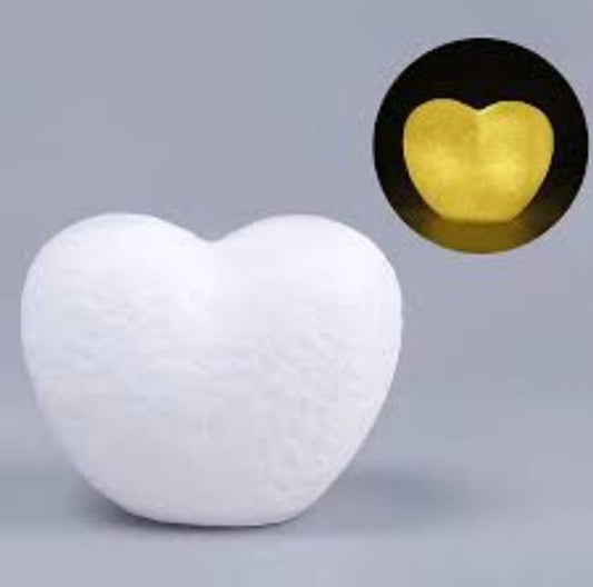 LED Heart Night Lamp White