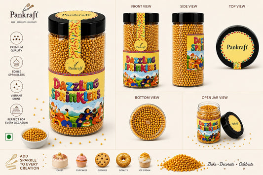 Pankraft Golden Balls  Dazzling Sprinkler 2mm (500gm)