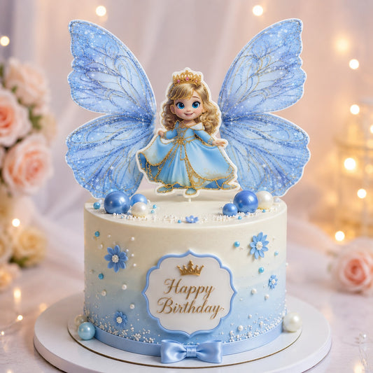 Princess Butterfly Theme Topper (2 wings 1 princess)