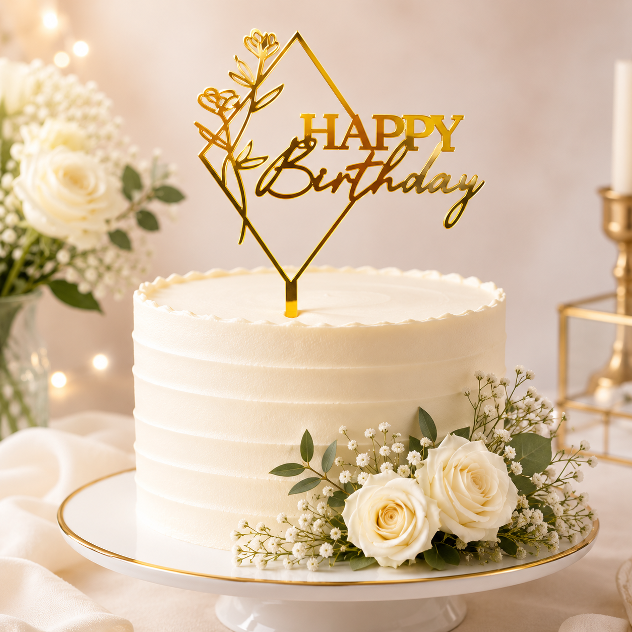 Economic Happy Birthday Cake Topper