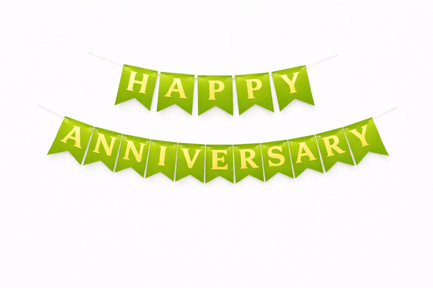 Lime green Happy Anniversary banner