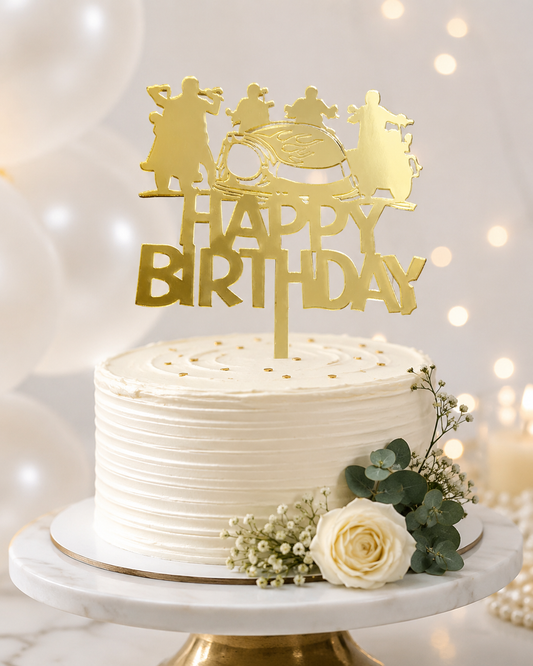 Happy Birthday 5 INCH  Acrylic Topper