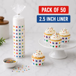 2.5 inch cupcake paper liner pack of 50