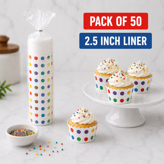 2.5 inch cupcake paper liner pack of 50