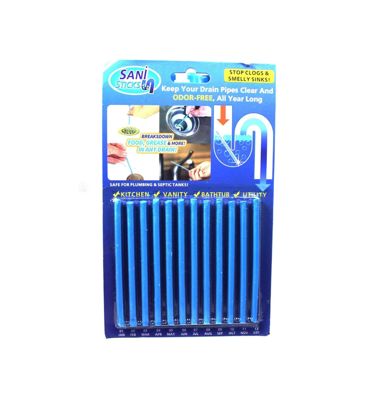 Sani Sticks drainer  Pack of 12 Sticks