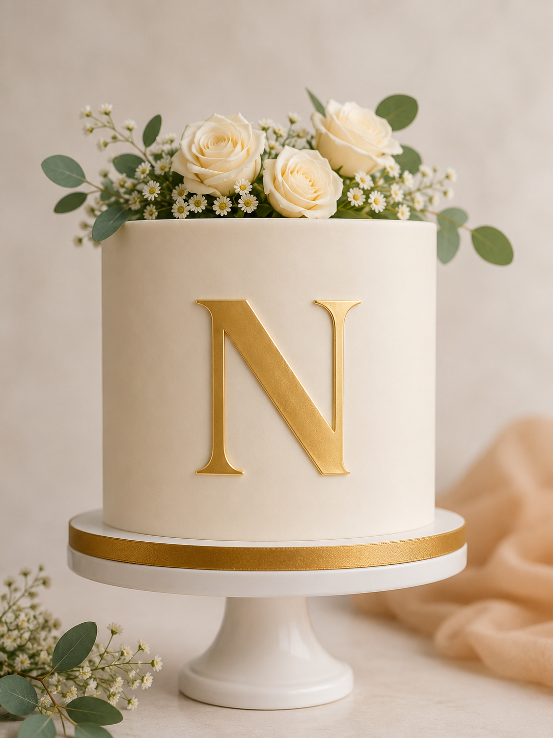 N Alphabet 2 inch Acrylic Topper