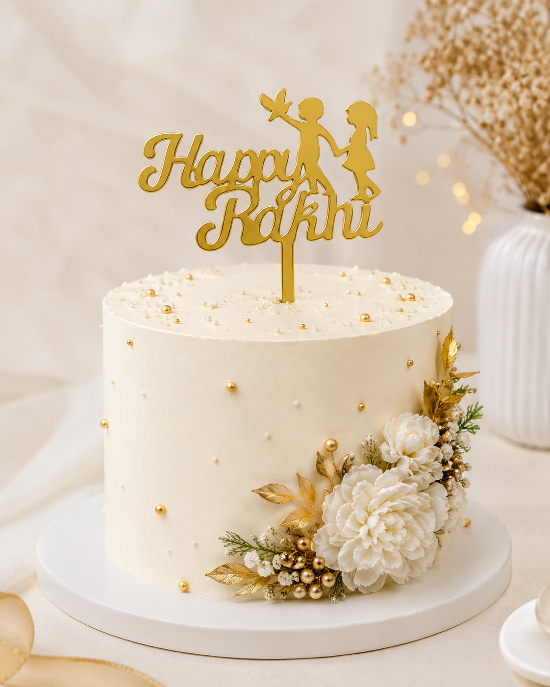 Happy Rakhi 5 inch Acrylic Topper