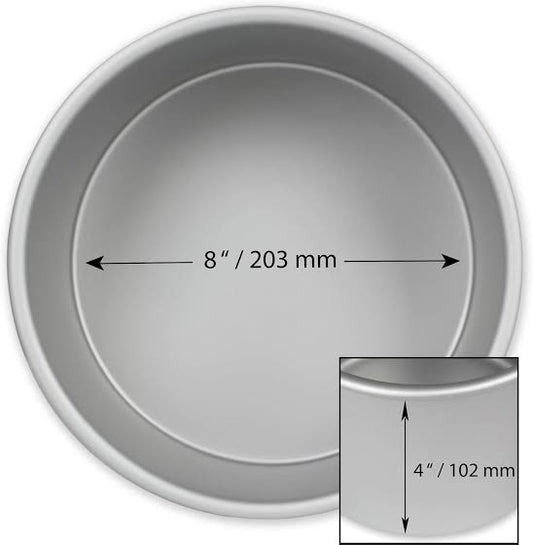Heighted Round Cake Tin size 8x4 inch