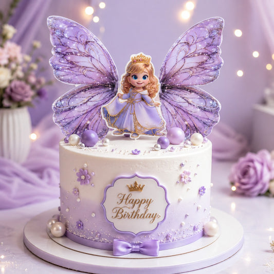 Princess Butterfly Theme Topper (2 wings 1 princess)
