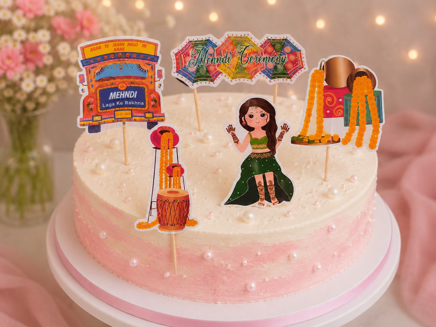 Mehandi Ceremony paper Theme Topper